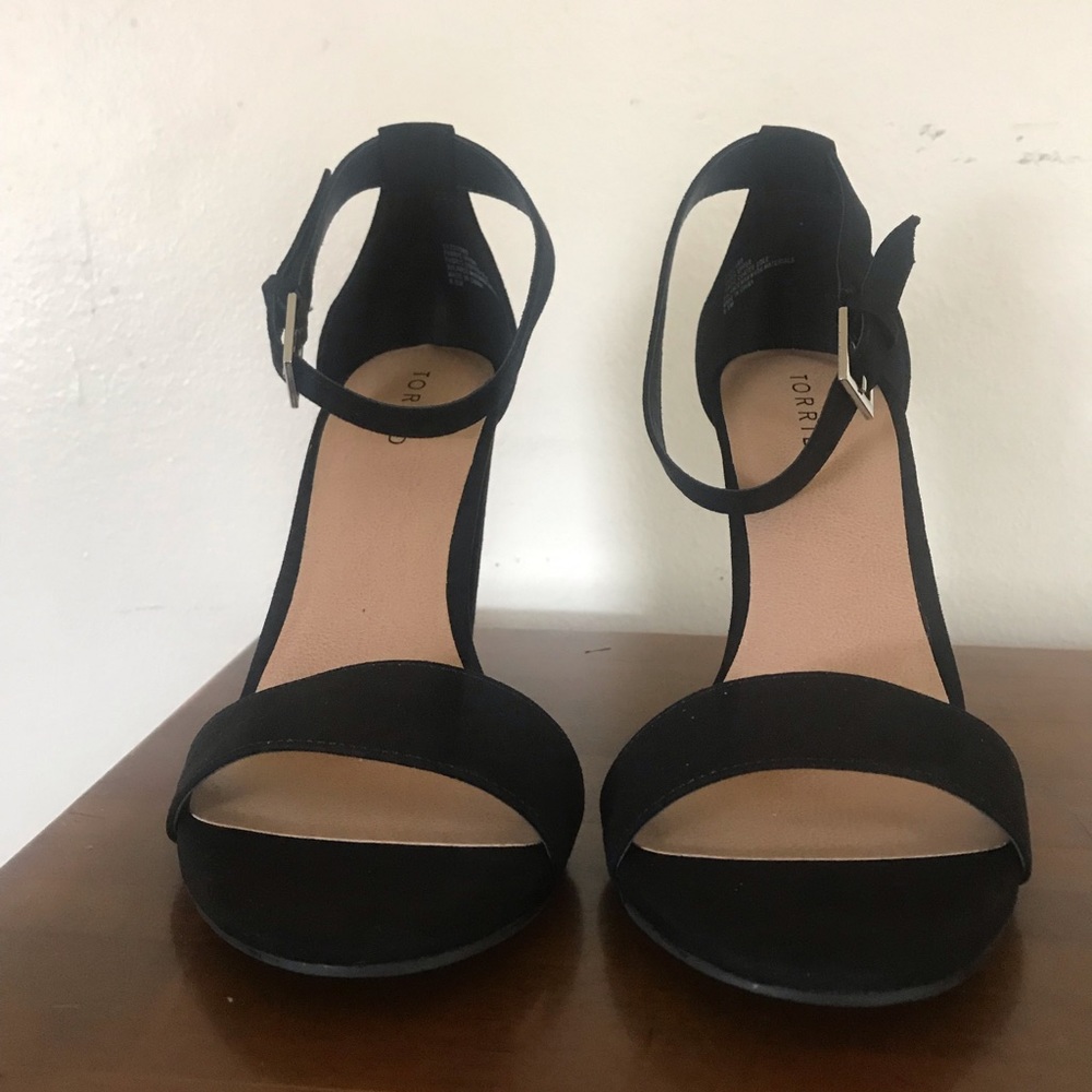 Torrid Black Ankle Strap Heel Sandal